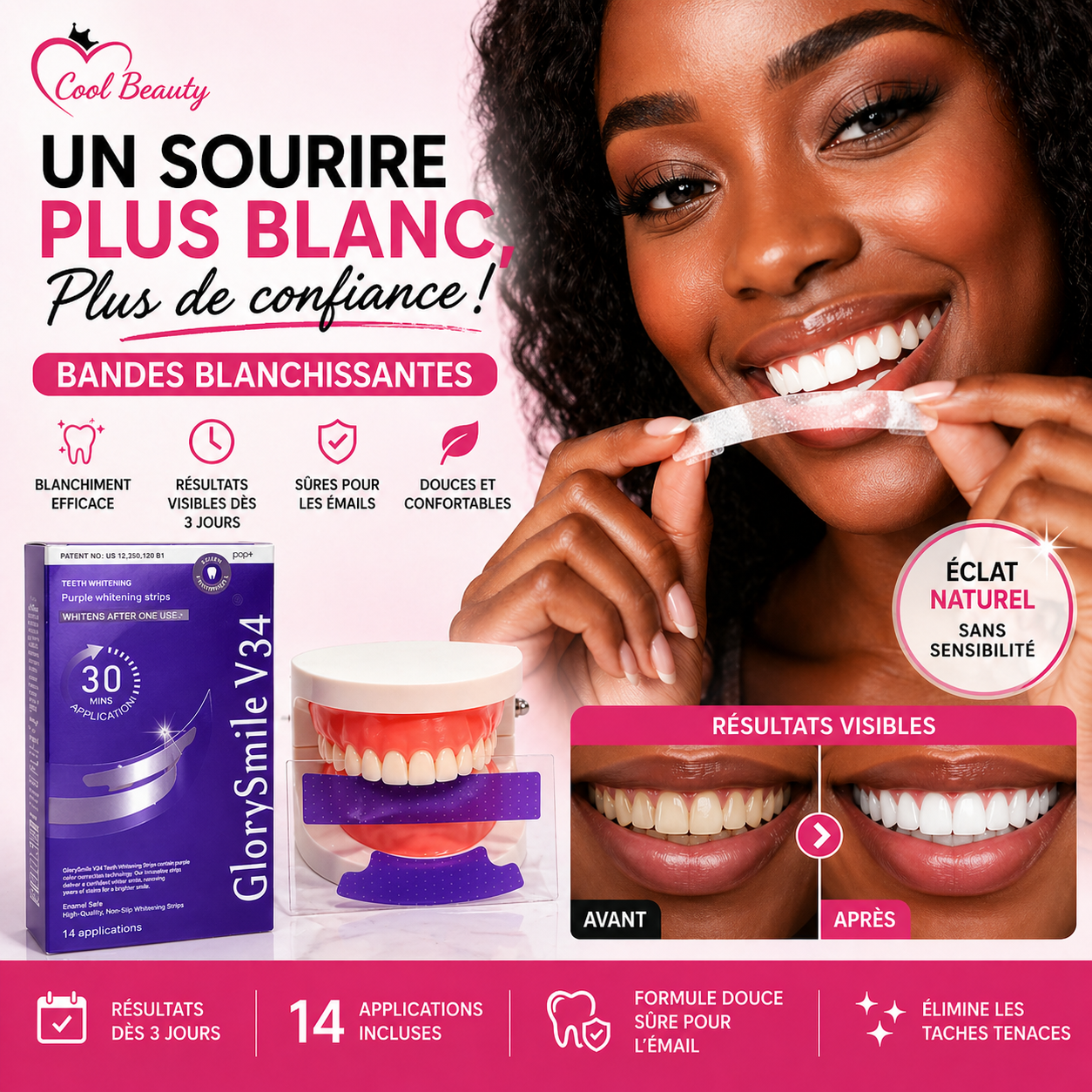 Bandes blanchissantes immédiates