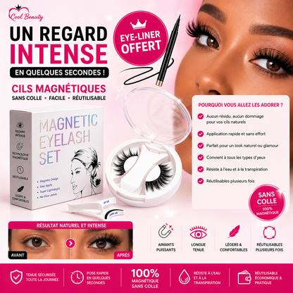 Cils Magnétiques réutilisable avec applicateur sans colle