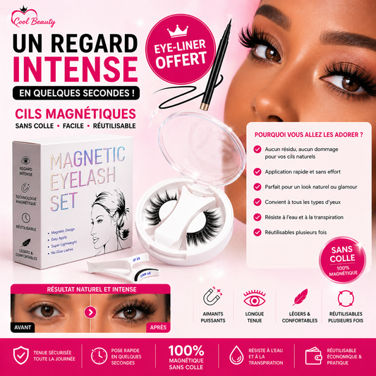 Cils Magnétiques réutilisable avec applicateur sans colle