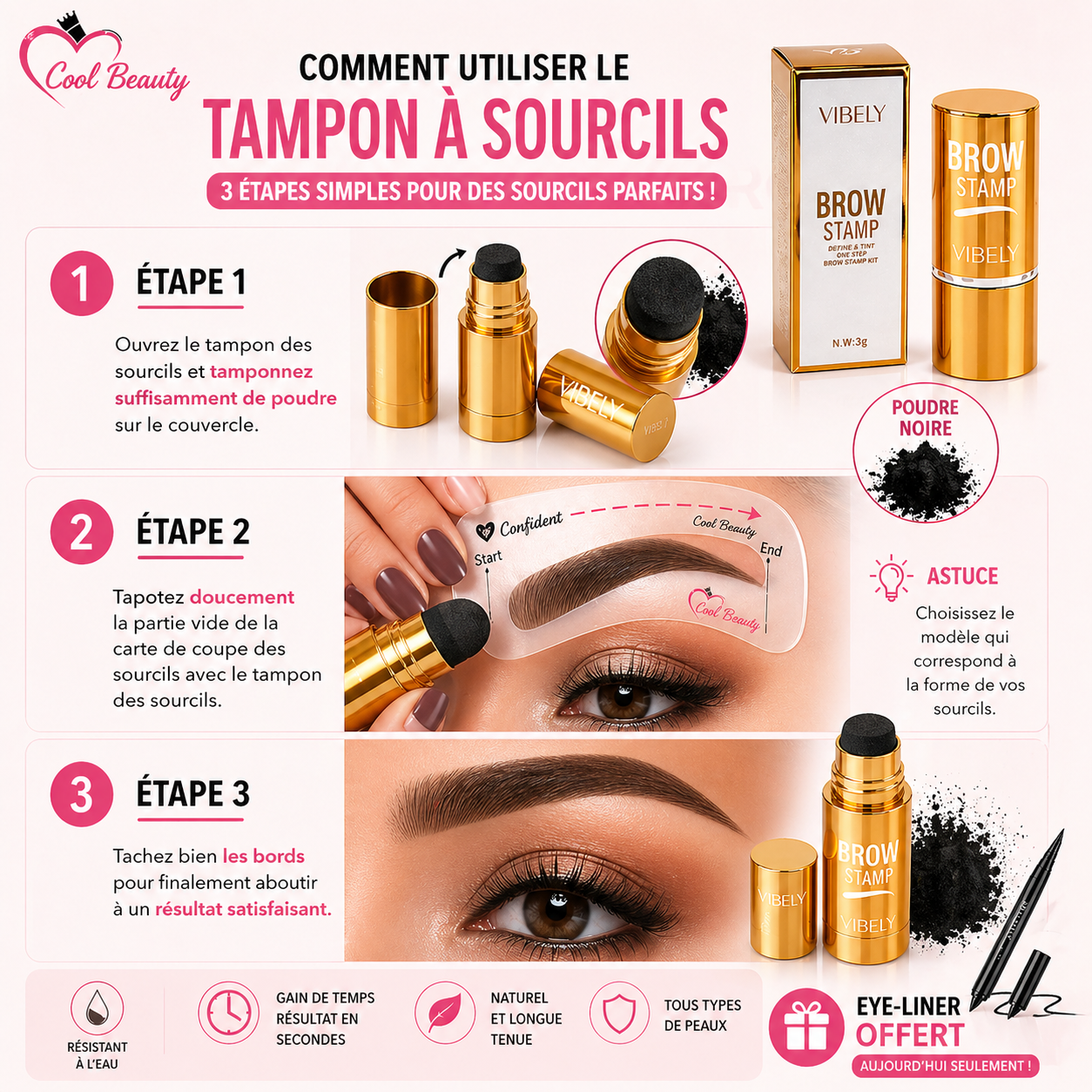 Tampon à sourcils : Sourcils Parfaits